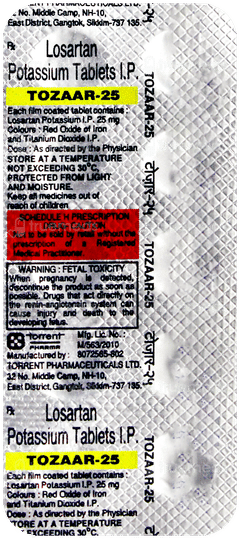 Tozaar 25 Tablet 10 Tozaar 25 Tablet 10