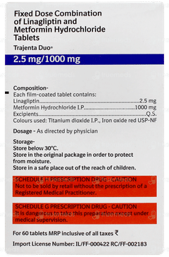 Trajenta Duo 2.5mg/1000mg Tablet 10