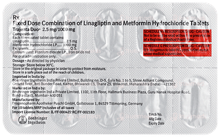 Trajenta Duo 2.5mg/1000mg Tablet 10