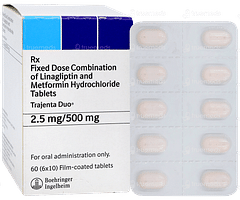 Trajenta Duo 2.5mg/500mg Tablet 10