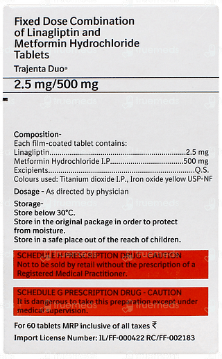 Trajenta Duo 2.5mg/500mg Tablet 10