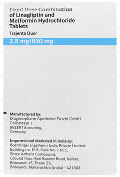 Trajenta Duo 2.5mg/850mg Tablet 10 Trajenta Duo 2.5mg/850mg Tablet 10