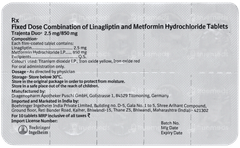 Trajenta Duo 2.5mg/850mg Tablet 10 Trajenta Duo 2.5mg/850mg Tablet 10