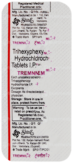 Tremnil 2 Tablet 10 Tremnil 2 Tablet 10