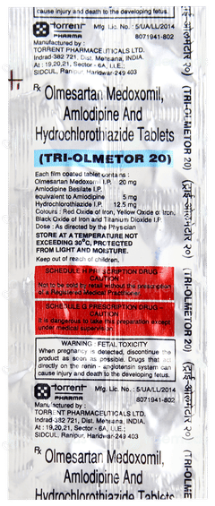 Tri Olmetor 20 Tablet 10 Tri Olmetor 20 Tablet 10