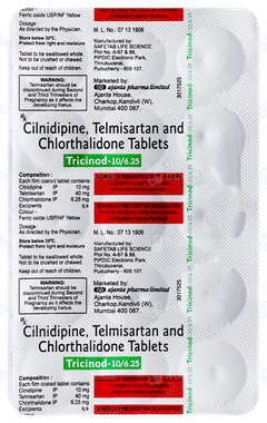 Tricinod 10/6.25 Tablet 15