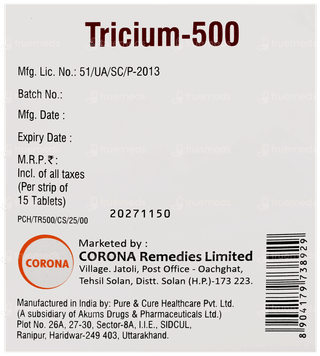 Tricium 500 Tablet 15