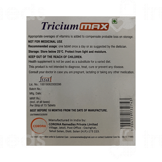 Tricium Max Tablet 15