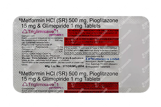 Triglimisave 1/500/15 MG Tablet Sr 10