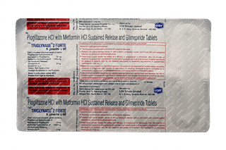 Triglynase Forte 2/1000/15 MG Tablet Sr 10