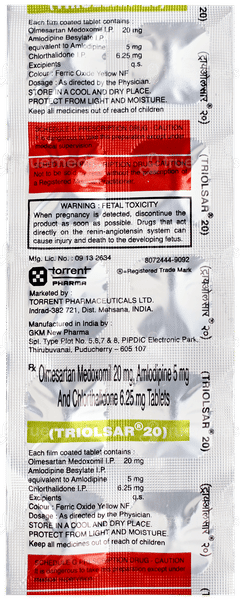 Triolsar 20 Tablet 10 Triolsar 20 Tablet 10