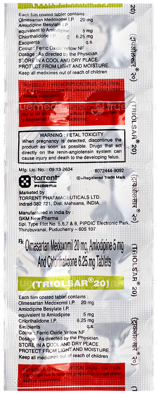 Triolsar 20 Tablet 10