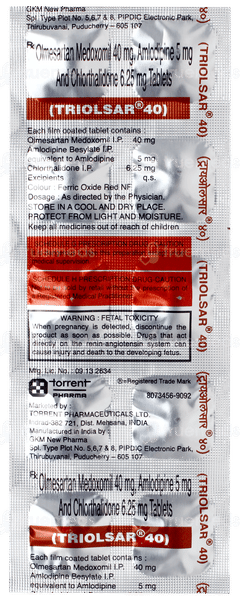Triolsar 40 Tablet 10