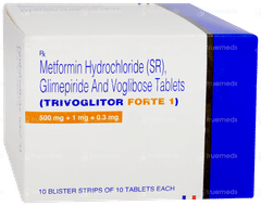 Trivoglitor Forte 1 Tablet 10 Trivoglitor Forte 1 Tablet 10