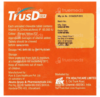 Trus D 60K Chewable Tablet 4