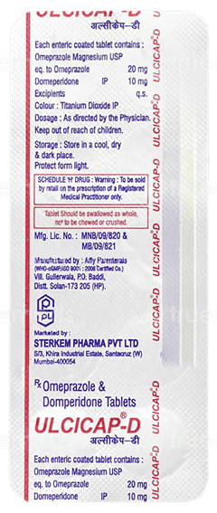 Ulcicap D 10/20 Mg Tablet 10