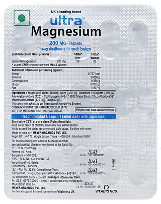 Ultra Magnesium 200mg Tablet 15