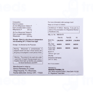 Unwanted Kit 200 Mg/200mcg Tablet 1