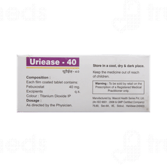 Uriease 40 Tablet 10 Uriease 40 Tablet 10