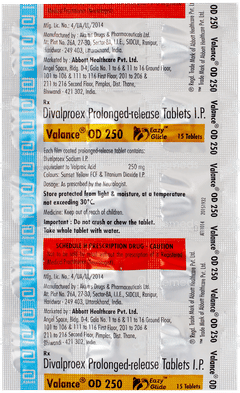Valance Od 250 Tablet 15