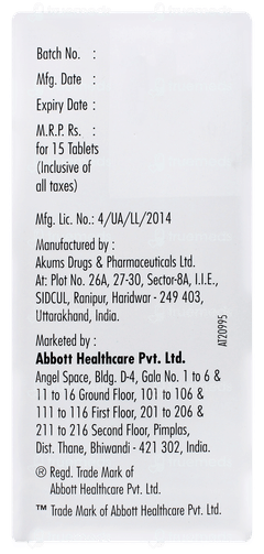 Valance Od 500 Tablet Pr 15 Valance Od 500 Tablet Pr 15