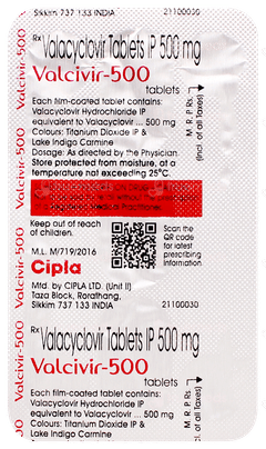 Valcivir 500 Tablet 3