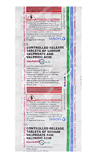 Valparin Chrono 300 MG Tablet Cr 10