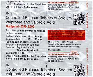 Valprol Cr 200 Tablet 15