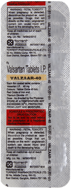 Valzaar 40 Tablet 10