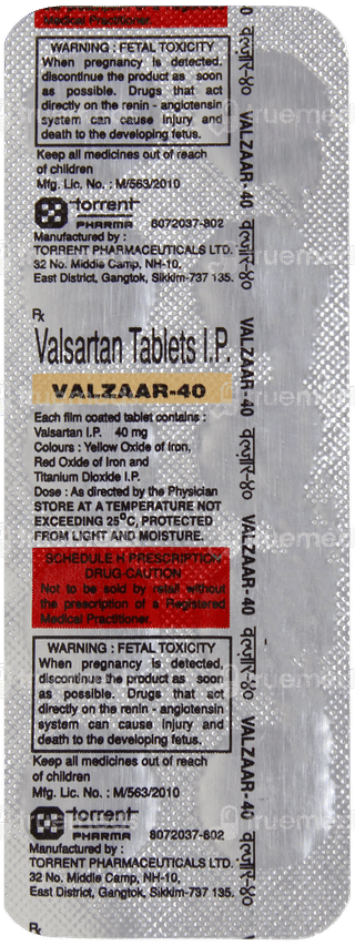 Valzaar 40 Tablet 10