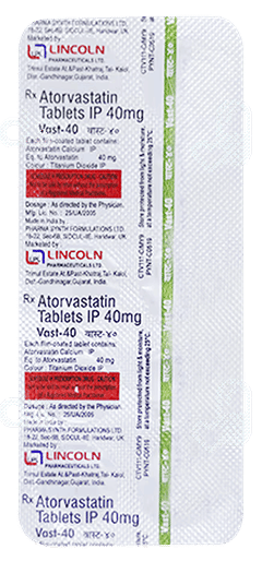Vast 40 Mg Tablet 10 Vast 40 Mg Tablet 10