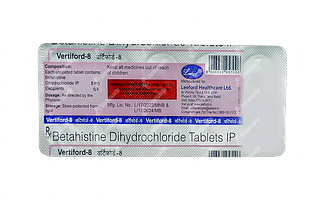 Vertiford 8 MG Tablet 10