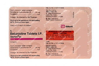 Vertin 24 MG Tablet 15