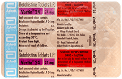 Vertin 24 Tablet 15 Vertin 24 Tablet 15