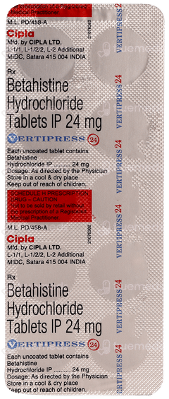 Vertipress 24 Tablet 10 Vertipress 24 Tablet 10