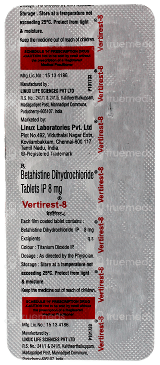 Vertirest 8 Tablet 10