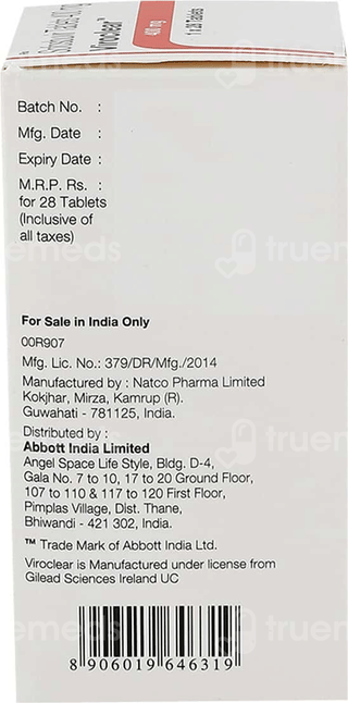 Viroclear 400 Mg Tablet 28