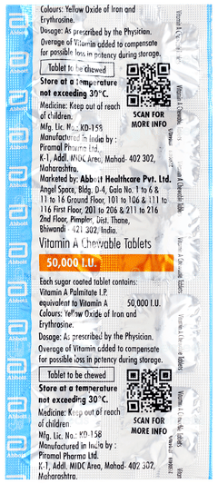 Vitamin A Chewable Tablet 10