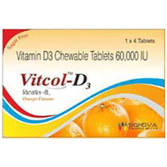 Vitcol D3 Orange Flavour Chewable Tablet 4