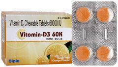 Vitomin D3 60k Orange Flavour Sugar Free Chewable Tablet 4