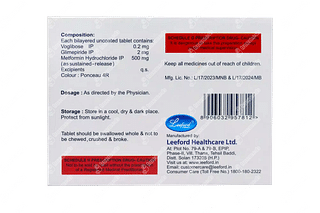 Voglimet GM 0.2/500/2 MG Tablet Sr 10