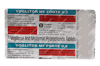 Voglitor Mf Forte 0.2/1000 MG Tablet 10