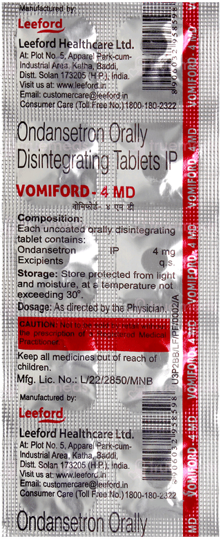 Vomiford 4 Md Tablet 10