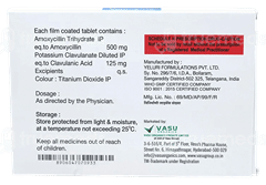 Vomox Cv 500/125 Mg Tablet 10 Vomox Cv 500/125 Mg Tablet 10