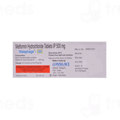 Walaphage 500 Tablet 15 Walaphage 500 Tablet 15