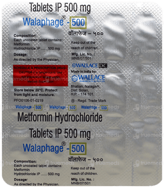 Walaphage 500 Tablet 15
