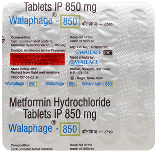 Walaphage 850 Tablet 15