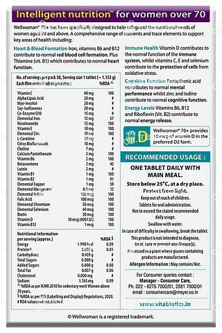 Wellwoman 70 Plus Tablet 30