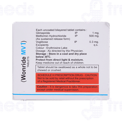 Wonride Mv 0.3/500/1 Mg Tablet 10 Wonride Mv 0.3/500/1 Mg Tablet 10