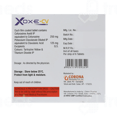 Xoxe Cv 250/125 MG Tablet 6 Xoxe Cv 250/125 MG Tablet 6